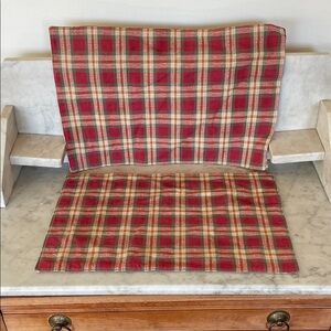 LONGABERGER Orchard Park Plaid Festive Red and Green Place Mats (2)